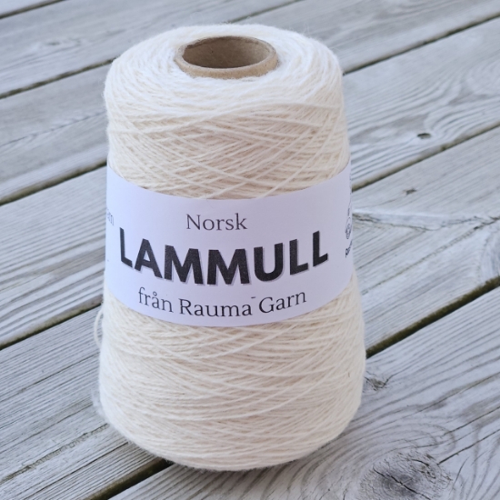 Rauma lammull naturvit 200 gr